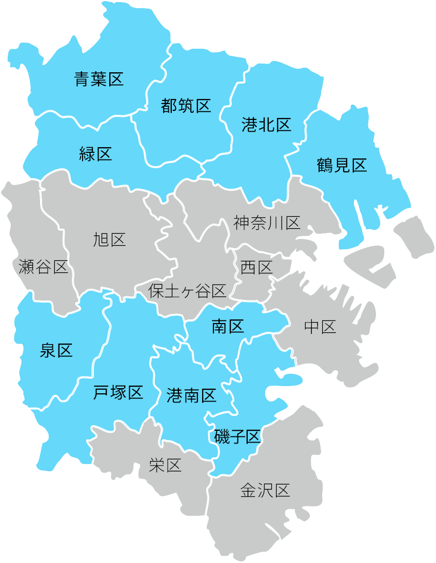 横浜市の地図